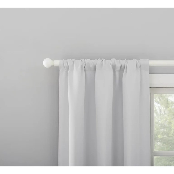 Sun Zero Blackout Rod Pocket Curtain Panels (4) White 37”Wx63”L - Picture 3 of 4
